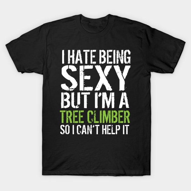 Sexy Tree Climber T-Shirt by albanyretro